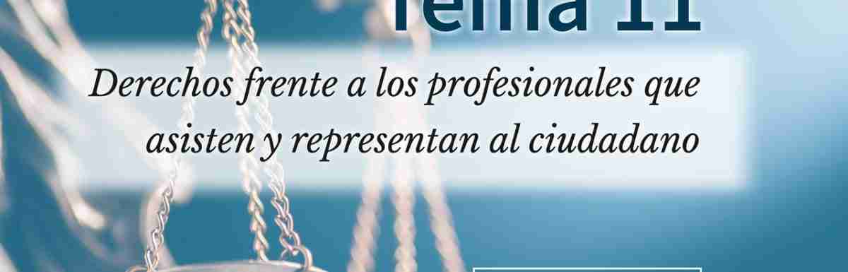 Tema 11. Derechos frente a los profesionales que asisten y representan al ciudadano