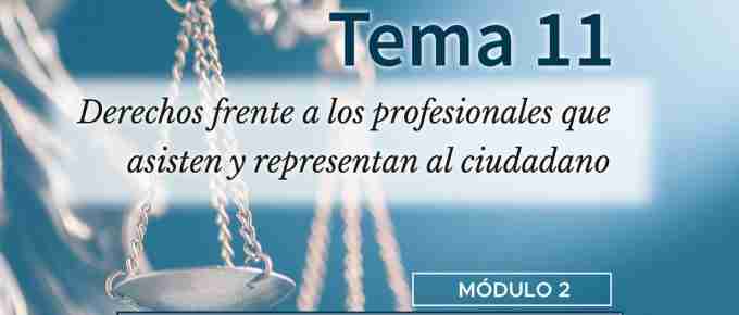 Tema 11. Derechos frente a los profesionales que asisten y representan al ciudadano